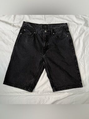 Levi's 469 Black Denim Jean Shorts - Five-Pocket Style - 2021